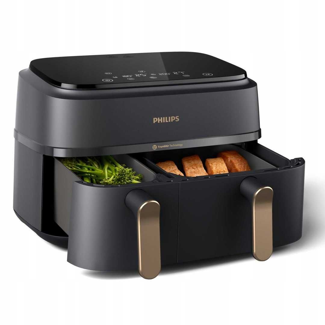 Dwukomorowa frytkownica beztłuszczowa airfryer Philips Ovi 9L 2750W