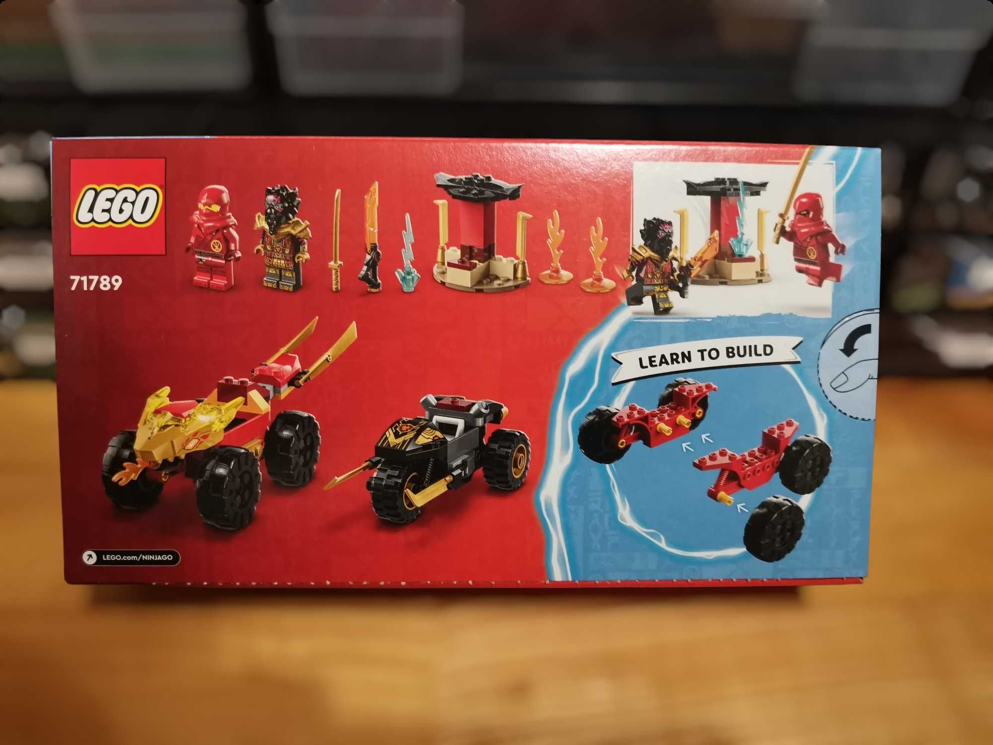 LEGO Ninjago 71789 -Bitwa samochodowo-motocyklowa między Kaiem a Rasem