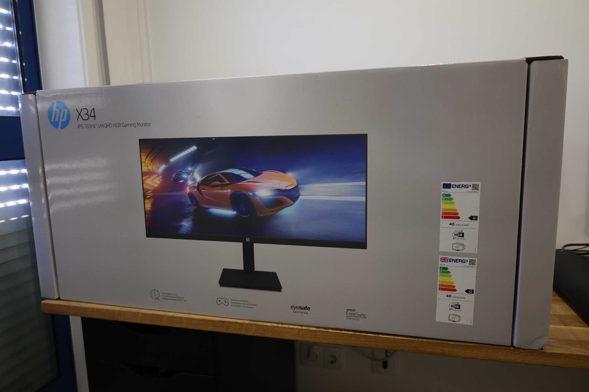 Monitor HP X34 34"IPS WQHD 165Hz FreeSync Premium 1ms