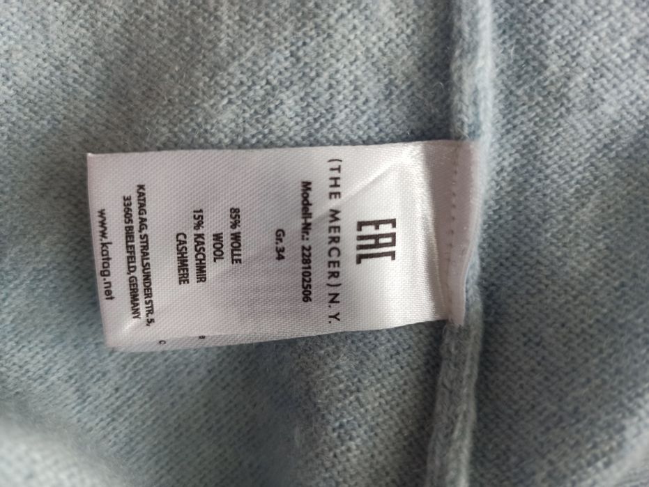 Светр, пуловер, вовна і кашемір The Mercer N. Y