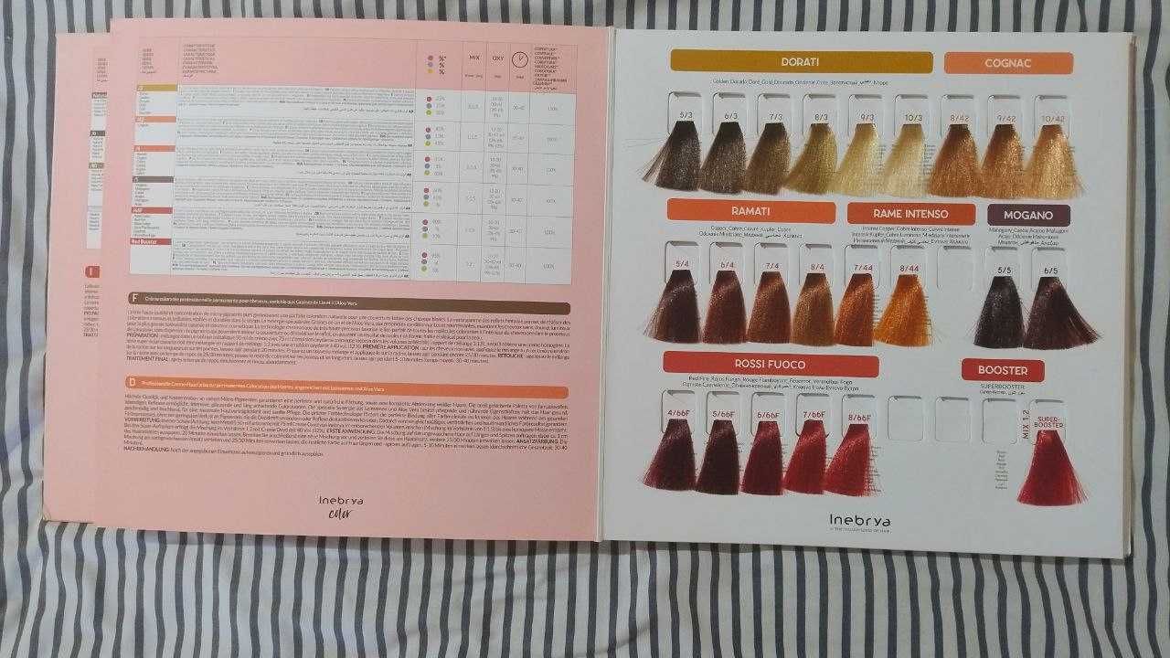 палитра inebrya color colorante краска для волос фарб карта раскладка
