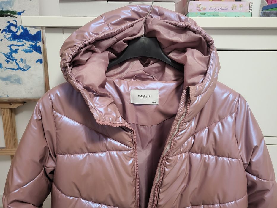 Reserved dziewczęca zimowa różowa holo 146