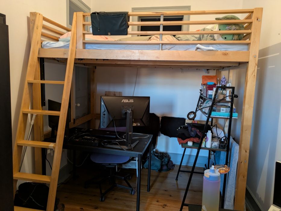Cama elevada STORÄ colchão incluído