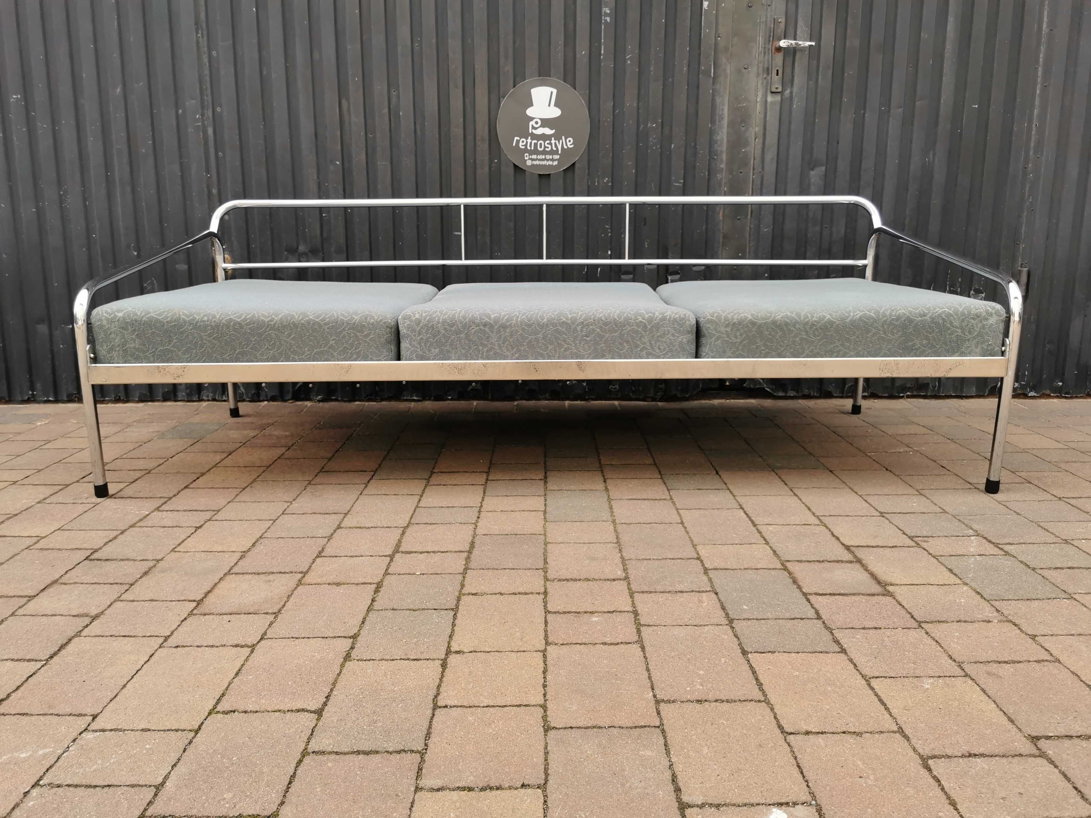 Sofa chrom Hynek Gottwald/ KOVONA Czechosłowacja '30, Bauhaus, Prl