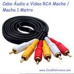 Cabo NOVO de Áudio e Vídeo RCA Macho / Macho 1 Metro