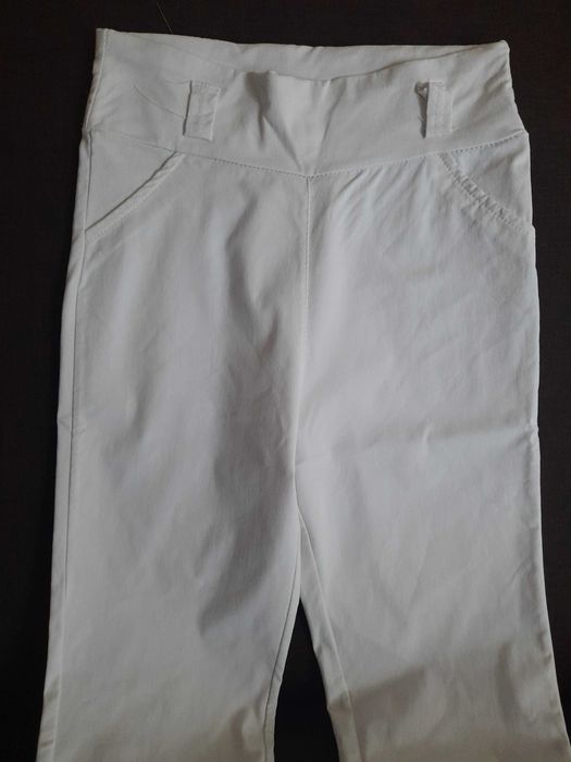 Legginsy damskie białe