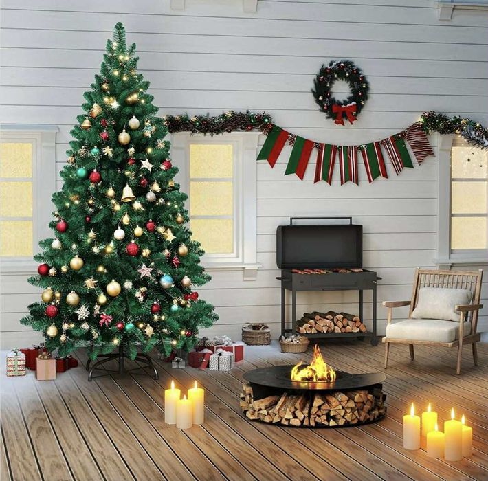 CHOINKA BOŻONARODZENIOWA Sztuczna 210 cm Premium - 350 Diod LED, Gęsta