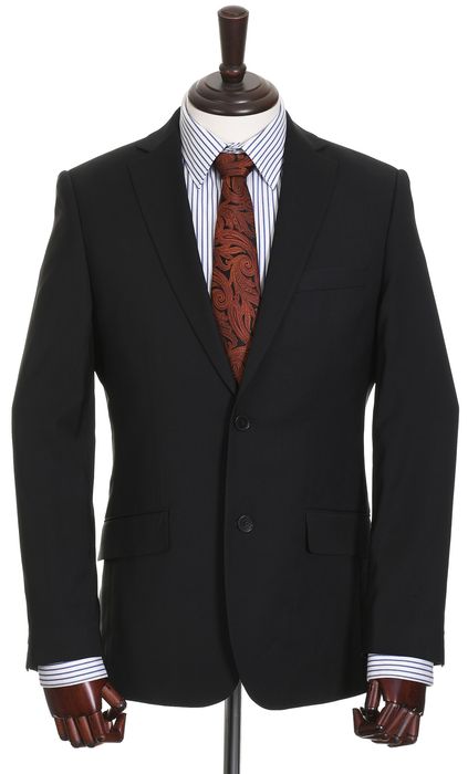ESPRIT elegancka czarna marynarka męska Boston Fit 100% wełna r. 46