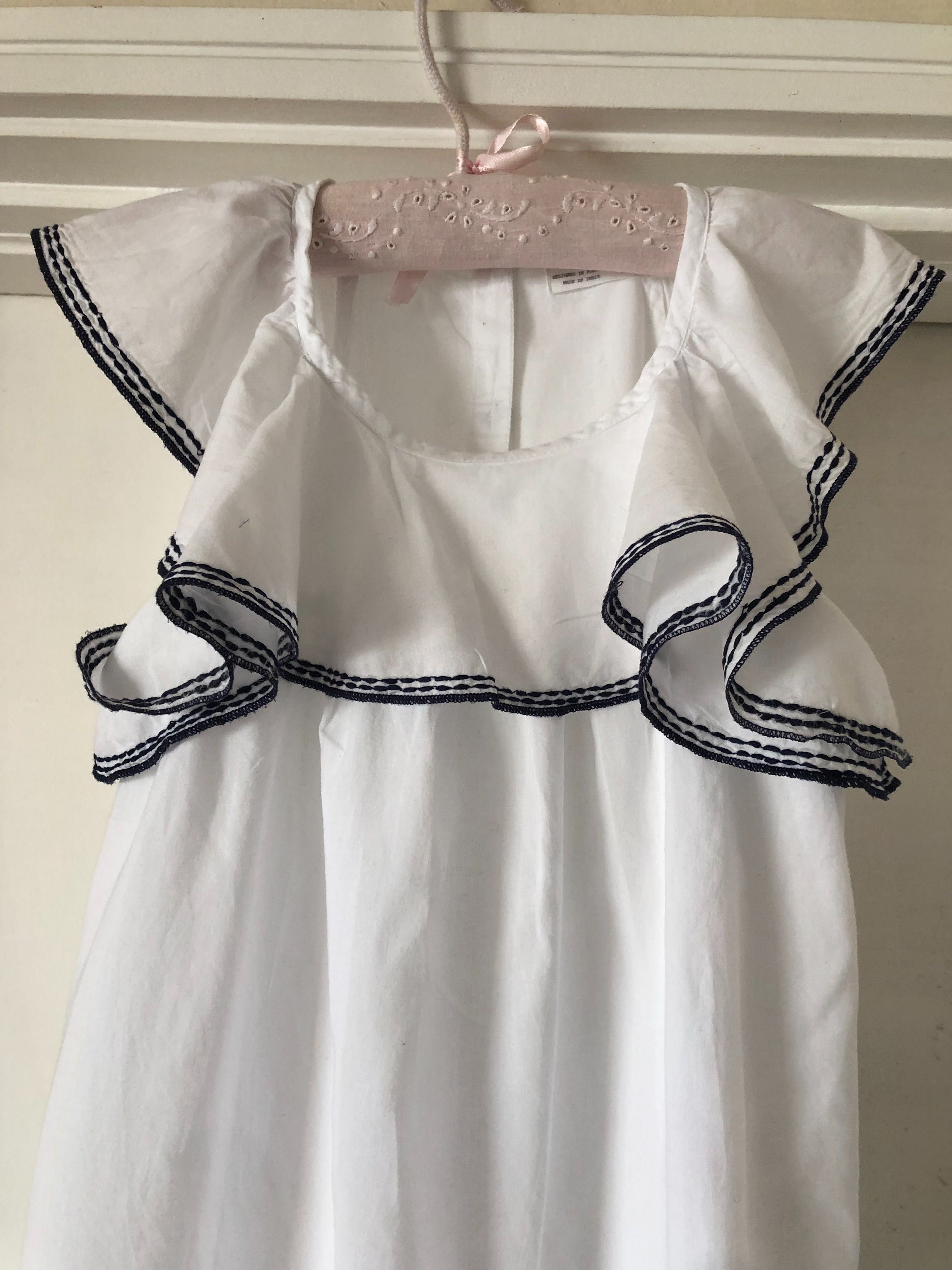 Vestido branco T11-12 anos com folho Zippy