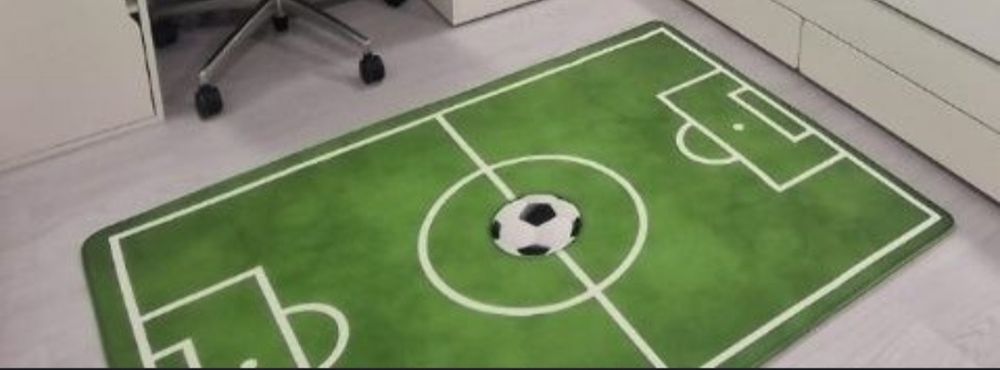 Capa de edredon e tapete futebol