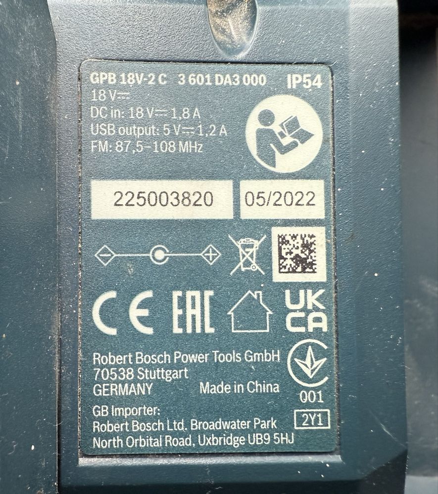 Radio budowlane Bosch Professional GPB 18V-2C+Aku 4Ah. Lombard Łódź.
