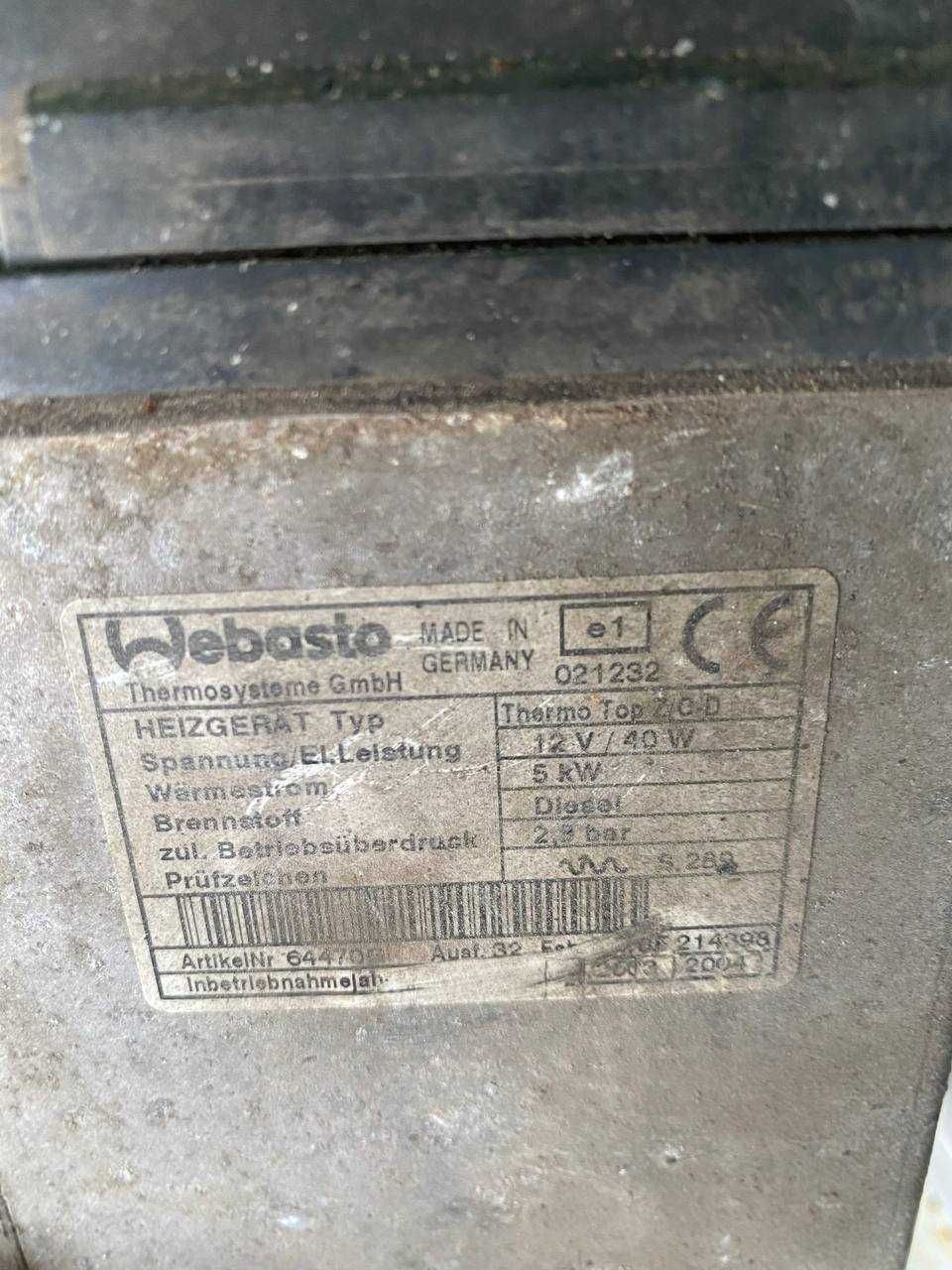 Webasto Thermo top 5 kwt