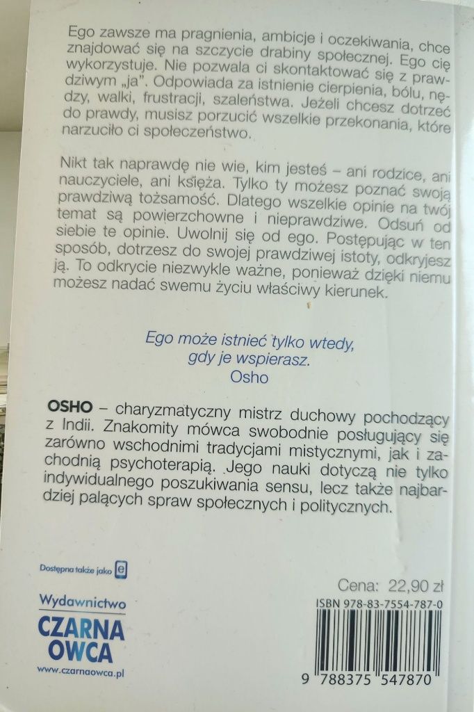 OSHO księga ego Wolność od iluzji NOWA