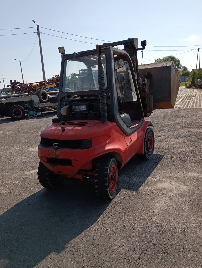 Wózek widłowy Linde h45 diesel Perkins łyżka triplex wolny skok 7mth