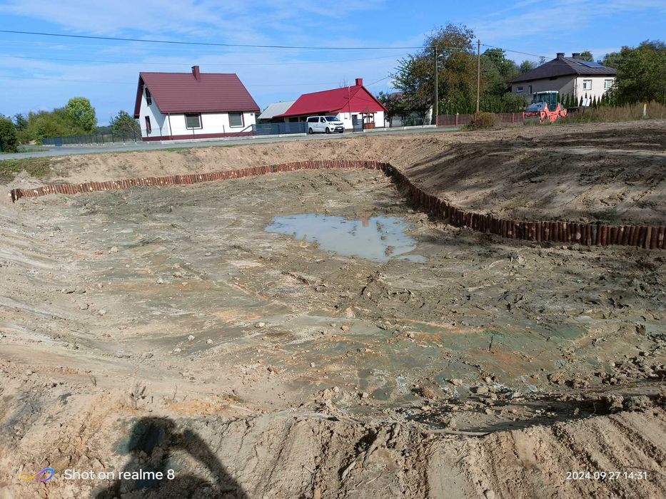 Kopanie stawów faszynowanie brzegów  melioracja  budowa pomostów