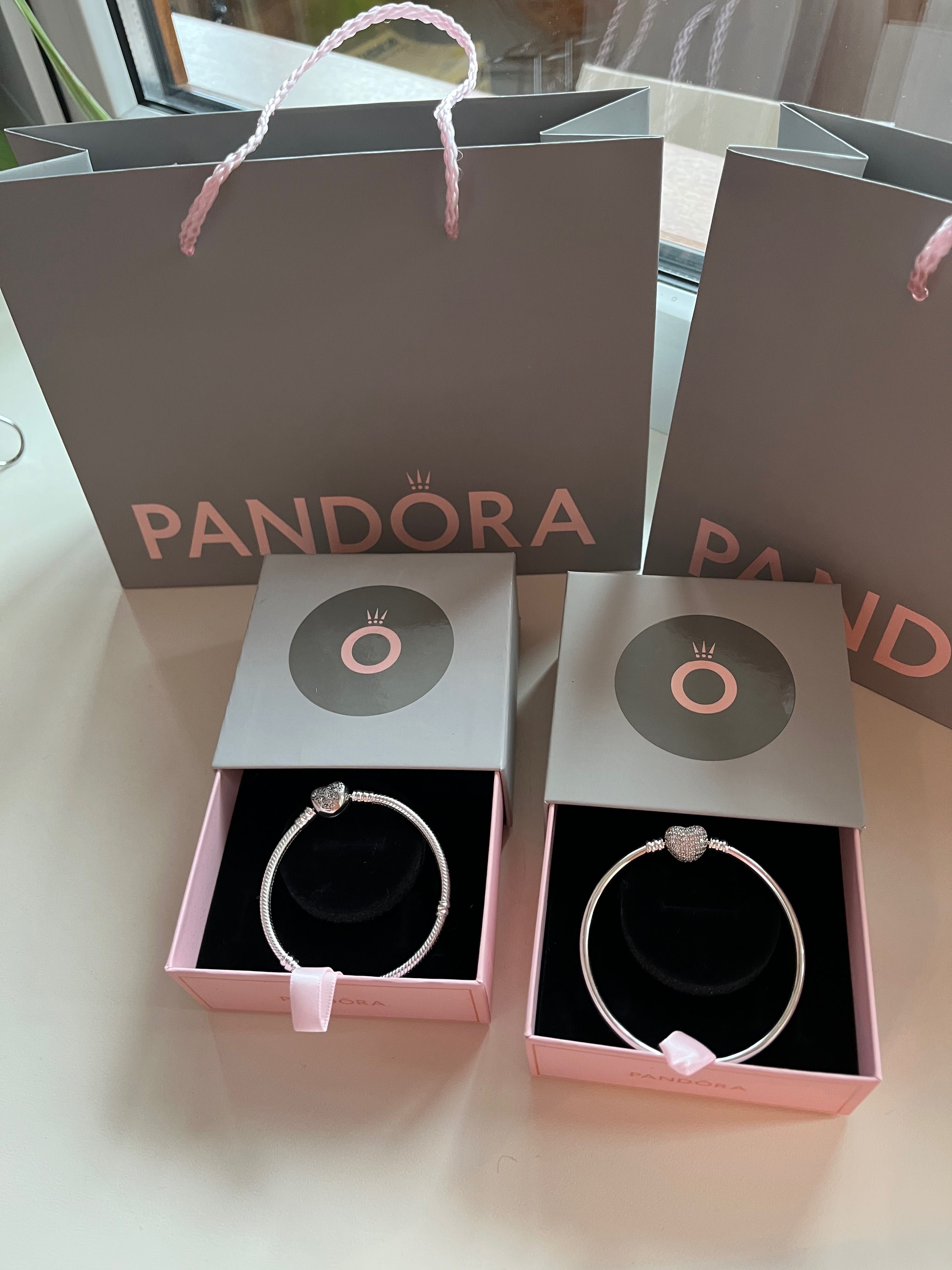 Браслет Pandora сердечком