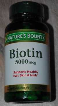 Біотин Nature's Bounty Biotin 5000 mcg 72 капс., вітаміни, біодобавка