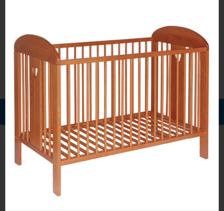 Łóżeczko drewniane 120×60 AMAL II + materac Hilding + dodatki