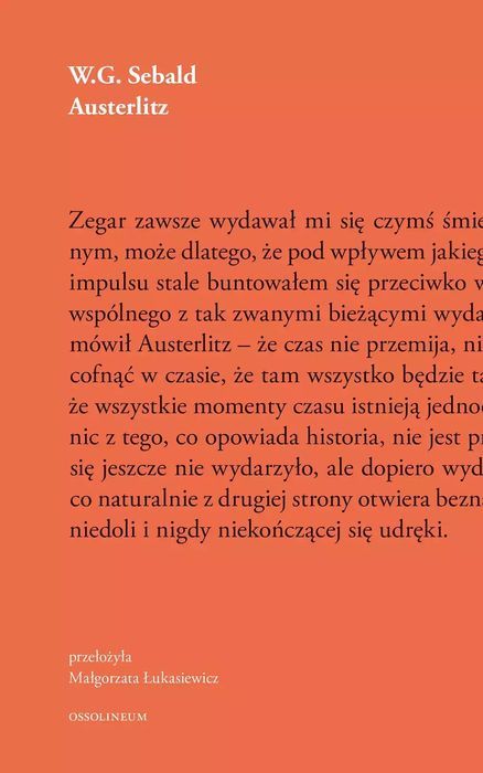 Austerlitz W.g. Sebald Nowa