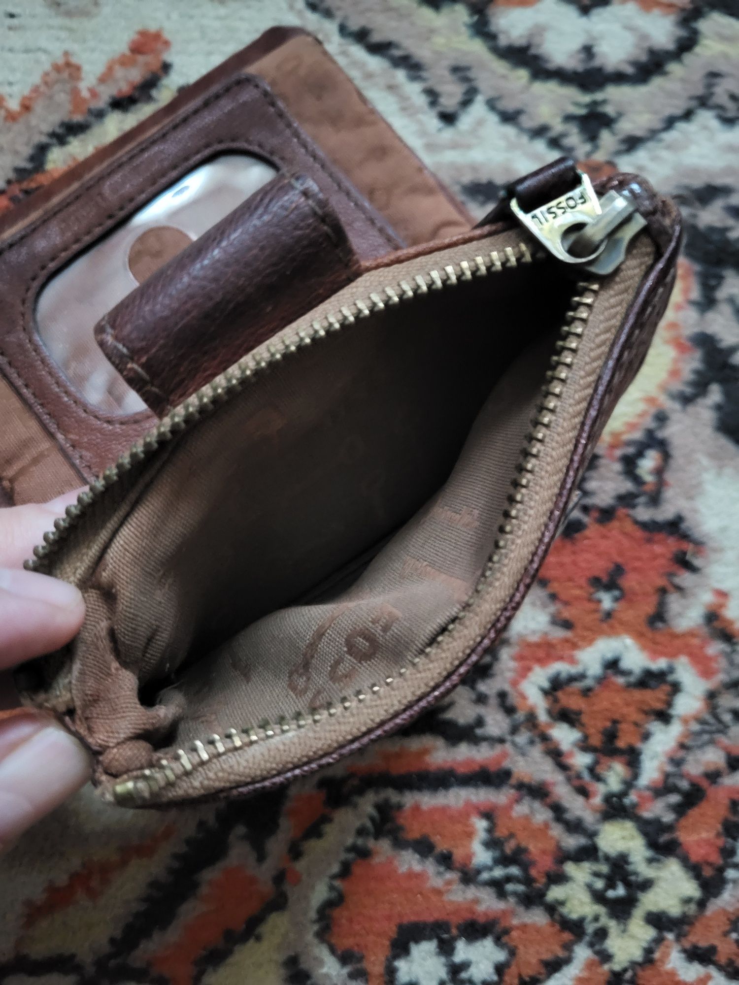 Шкіряний гаманець Fossil у вінтажному стилі, оригінал.