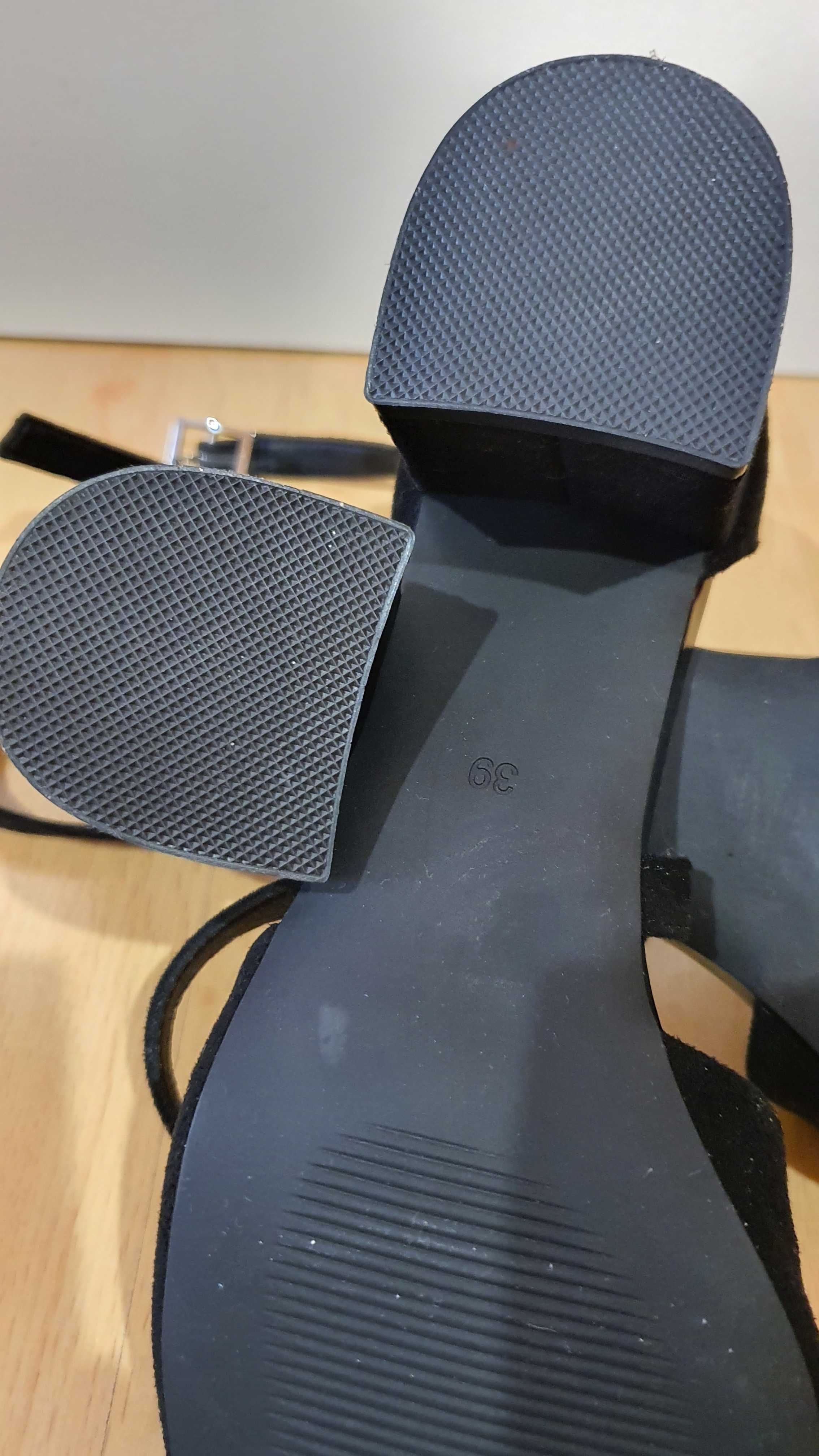 Жіночі босоніжки, туфлі, колір чорний, замшеві Answear Lab, розмір 39