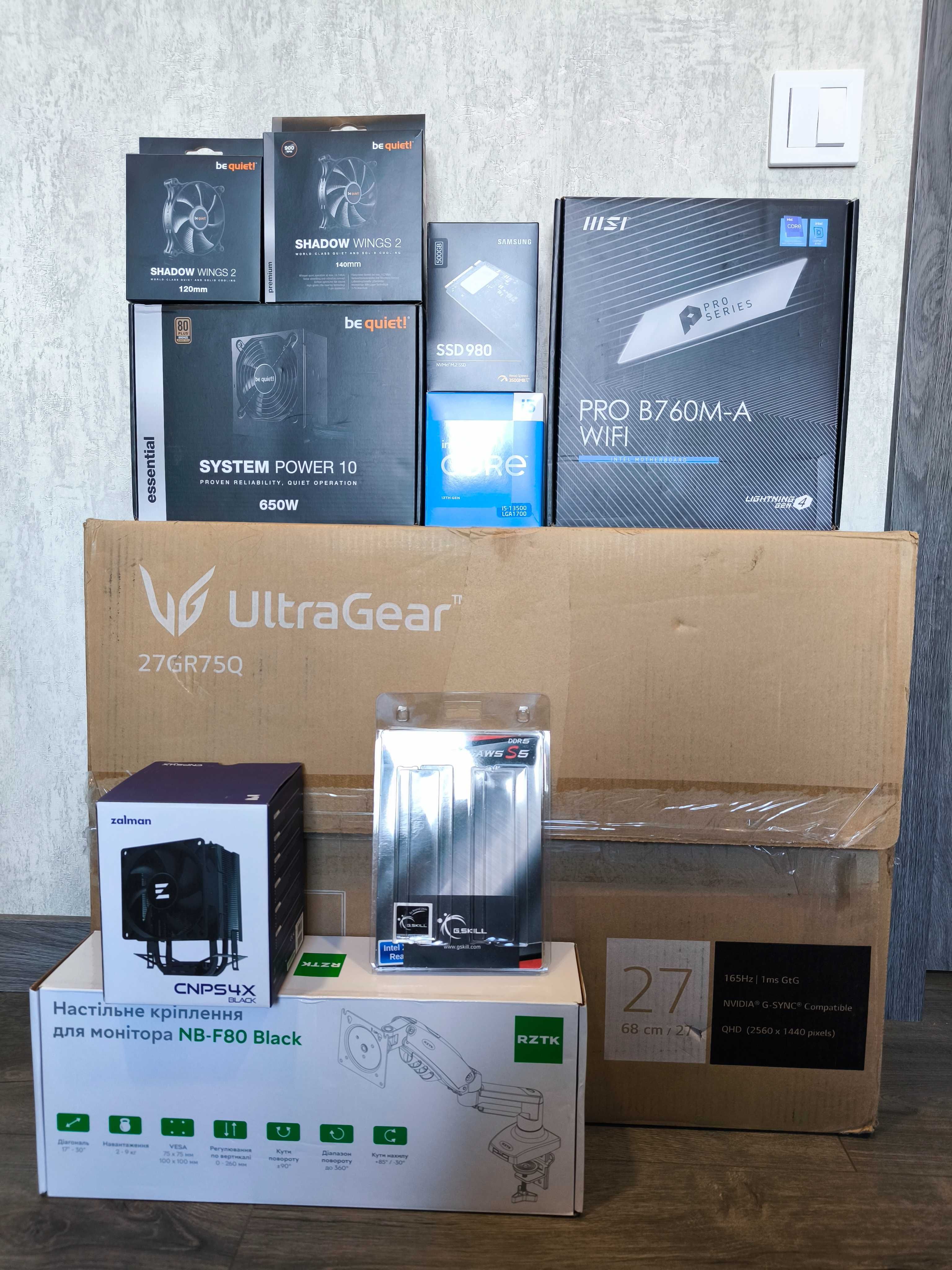 Ігровий ПК I5-13500, RTX3080, DDR5 32GB, LG27" 2K 165Hz, WIFI6