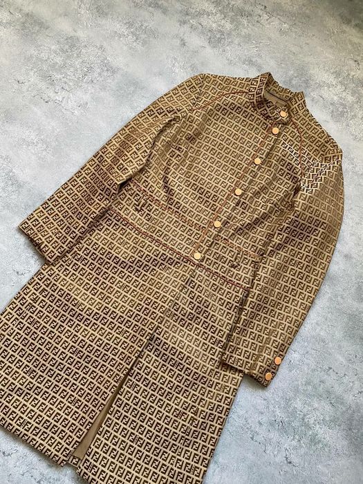 Тренч/Пальто Fendi Monogram coat jacket