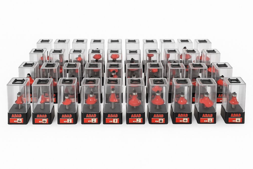 Фреза ABAD пальчиковая по дереву с верхним и нижним подшипником