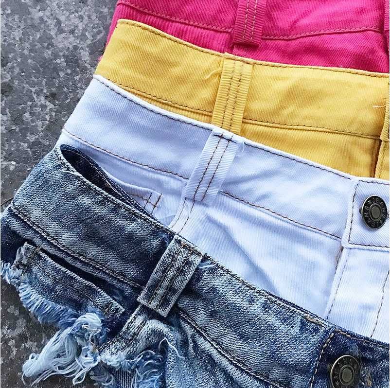 Spodenki Szorty 645 Dżinsowe Jeans Damskie Krótkie Białe Seksowne M