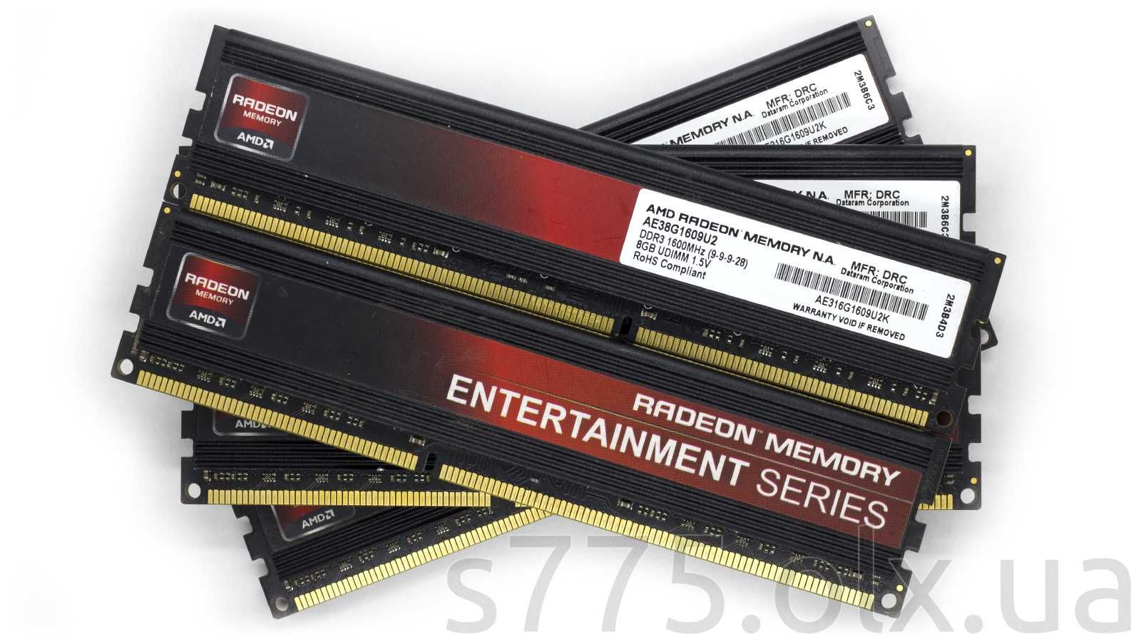 Оперативная память DDR3-1600 16GB 32GB Intel/AMD