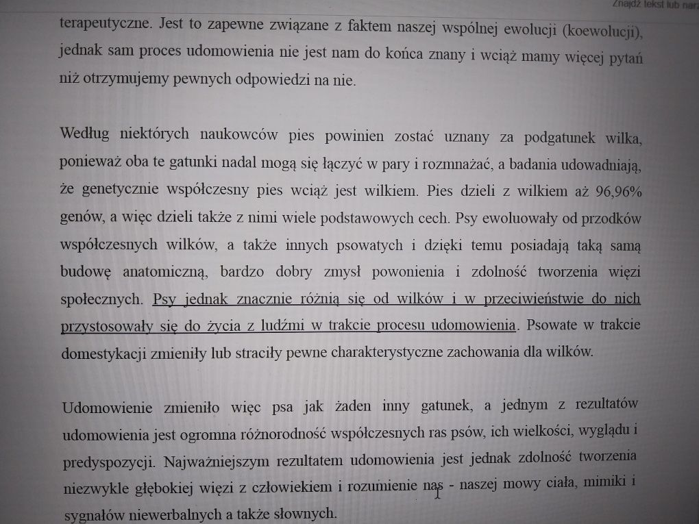 Notatki Zoopsychologia -Terapia behawioralna psów i kotów