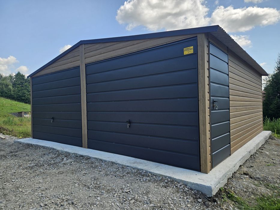 6x6 MAZ Garaze Blaszane Garaż Blaszany Blaszak Blaszaki Drewnopodobny