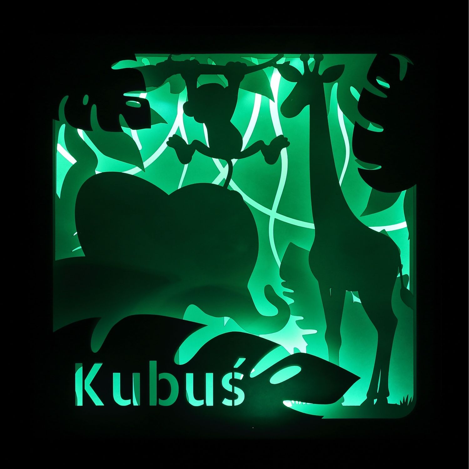 Lampka Nocna Ramka 3D Shadow Box LED Zwierzątka