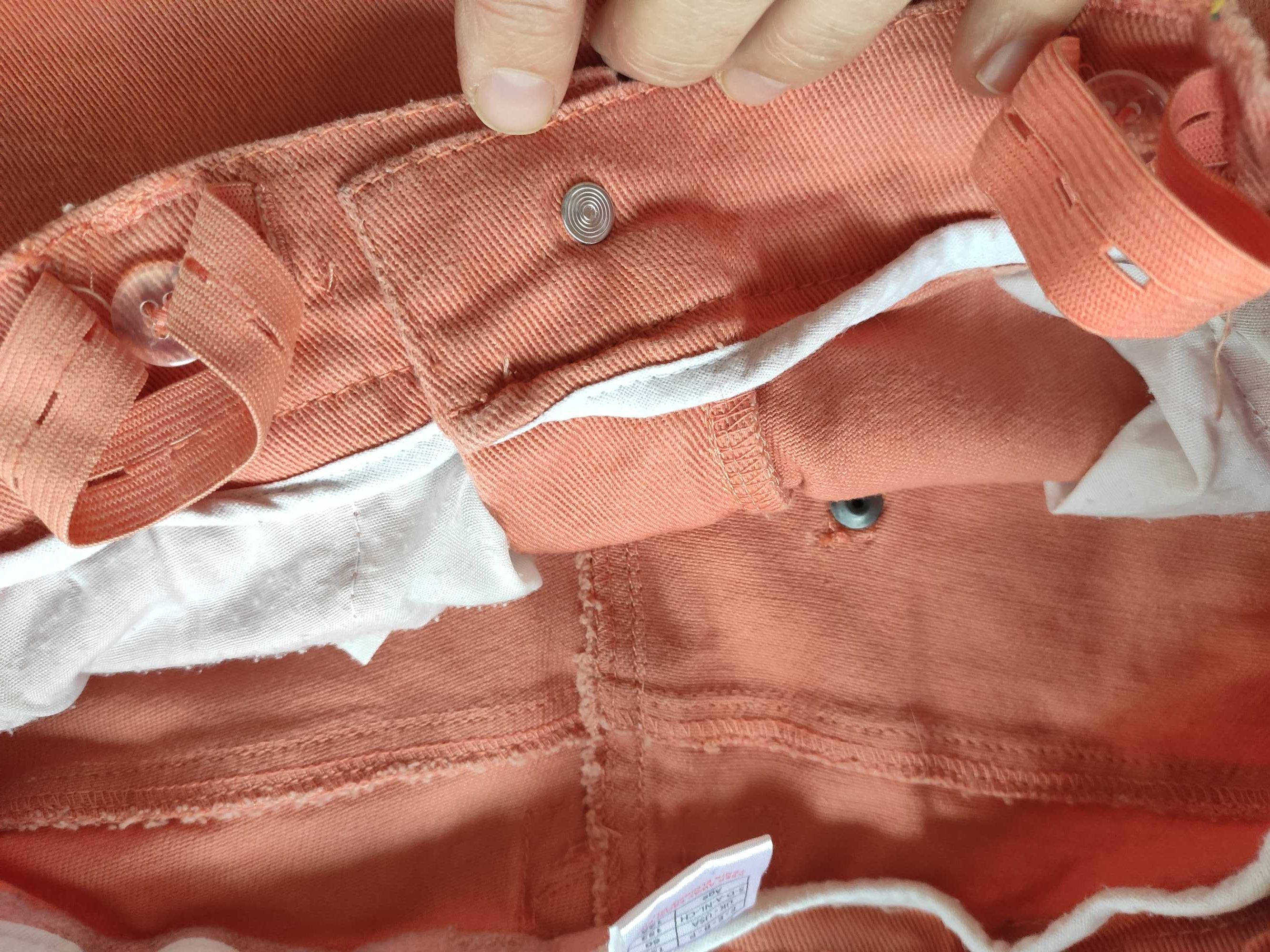 Bluza moro- pomarańczowe dżinsy- T-shirt- zestaw- 152