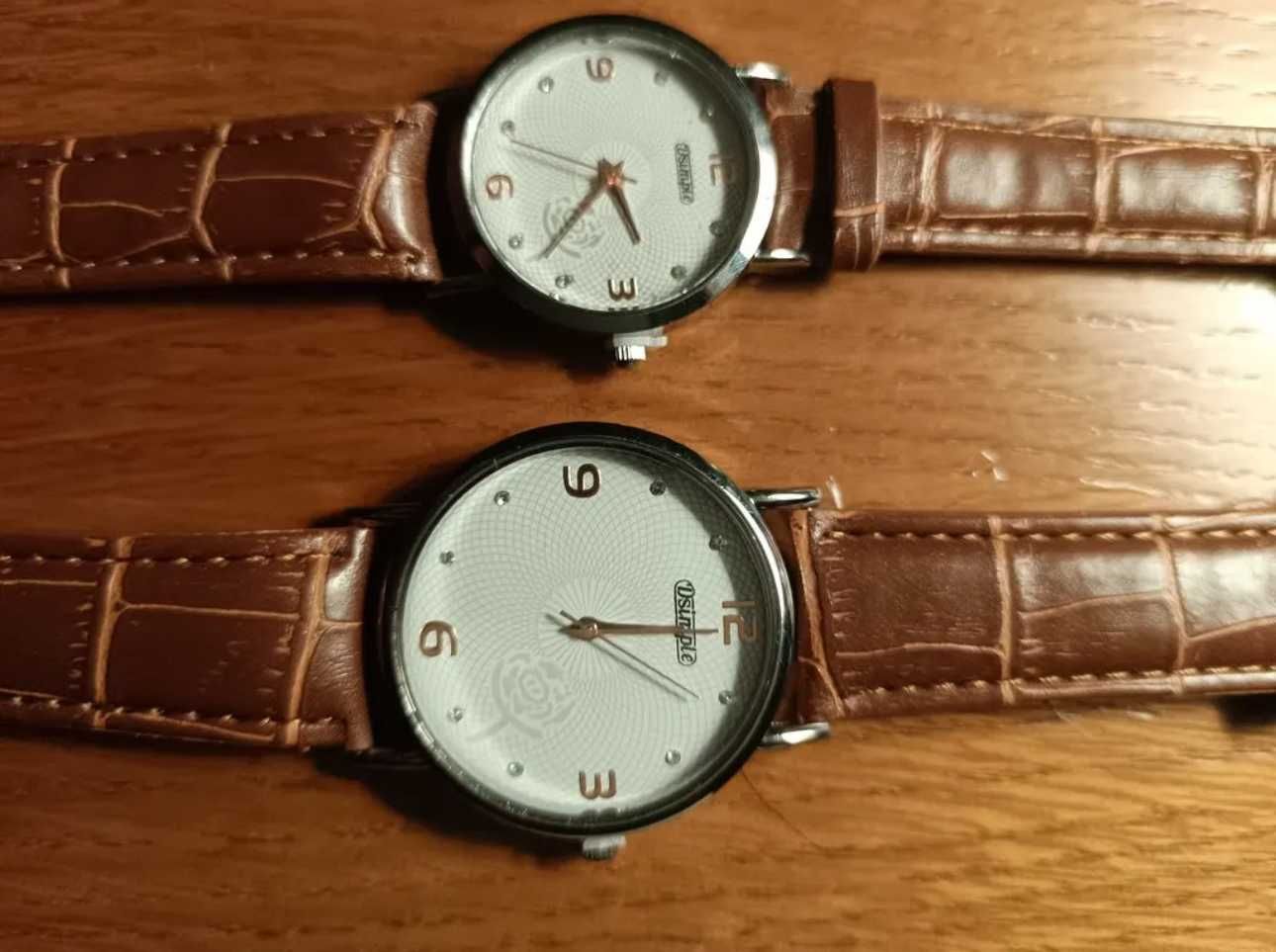 Наручные часы набор коричневые, парный часы, годинники для нього і неї