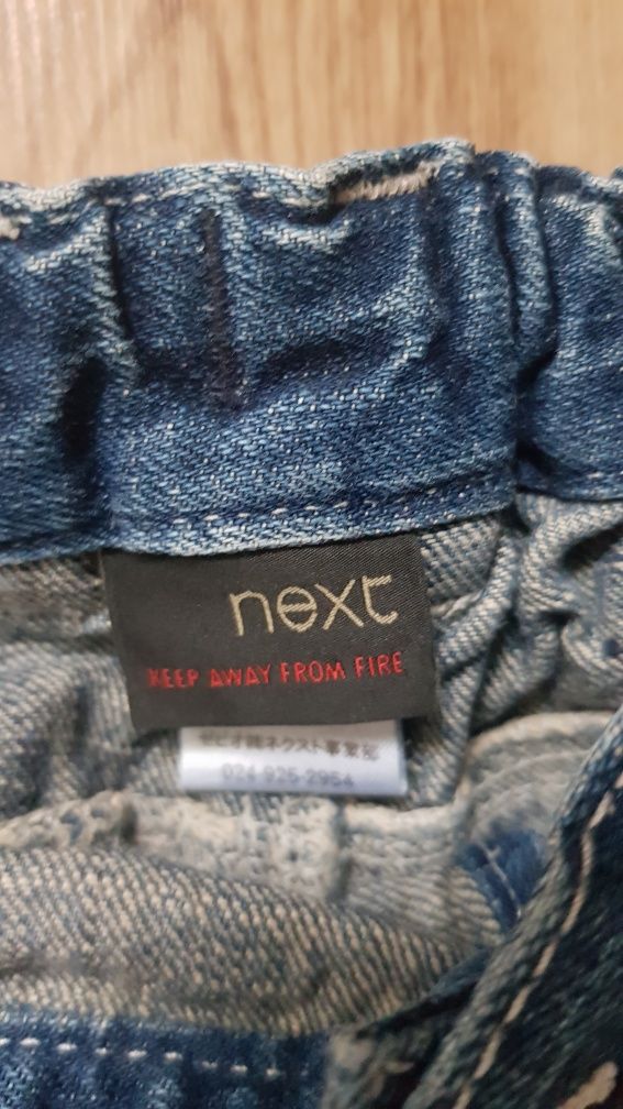 spodnie 3 pary jeans dżinsowe rozm. 104 next denim co regulowane