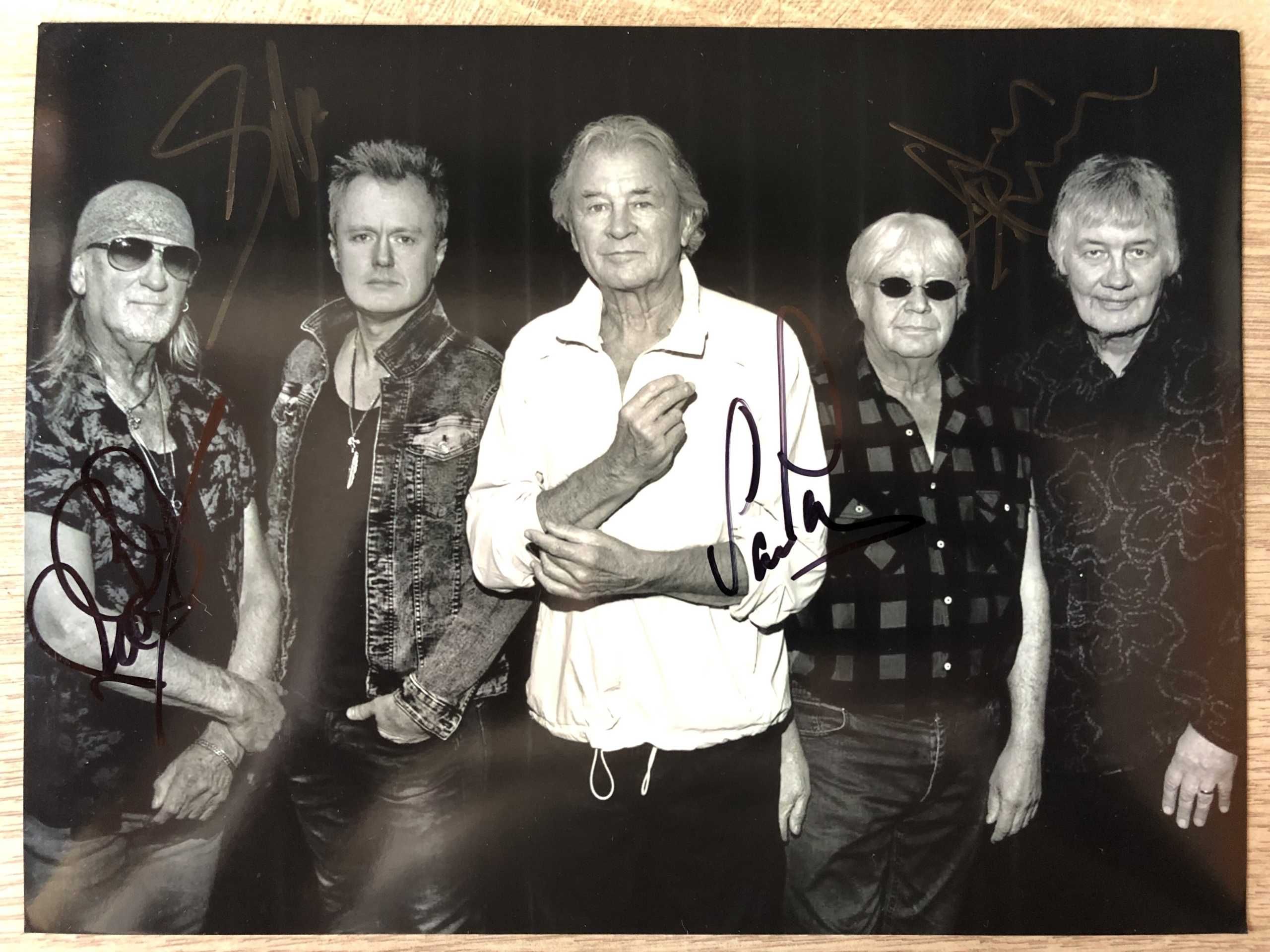 Deep Purple - Zdjęcie z autografami zespołu !