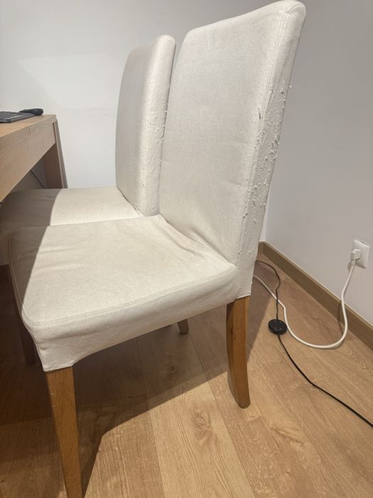 4 Cadeiras IKEA Henriksdal Carvalho – Capas com desgaste de gato
