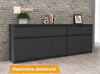 Komoda Best Oleksa 200cm z Szufladami Szary Mat 5D/5SZ Darmowa Dostawa