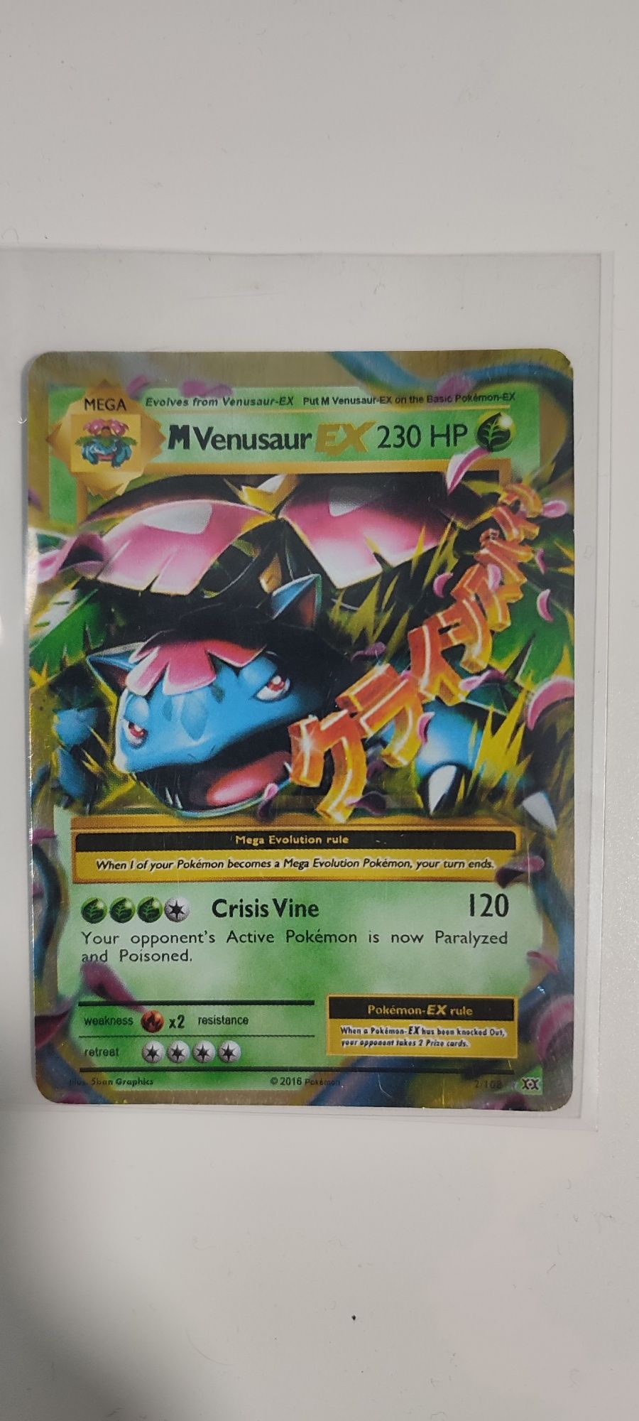 Carta Pokemon M Venusaur 2016 2/108