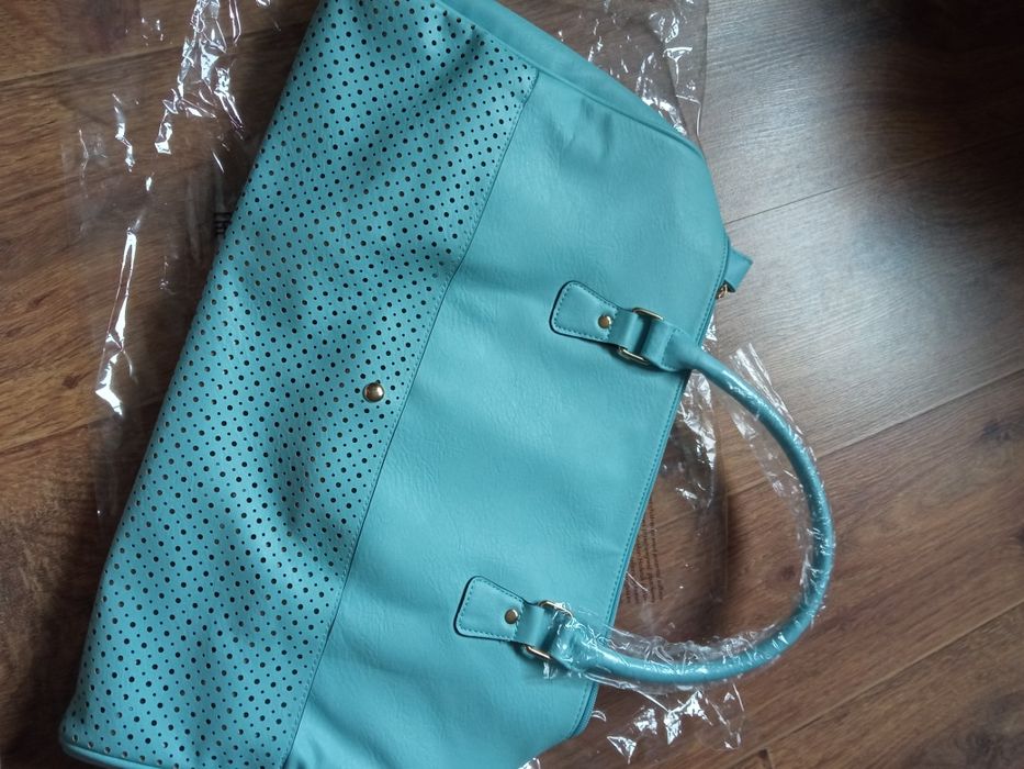 NOWA torba duża weekendowa błękitna, mommy bag