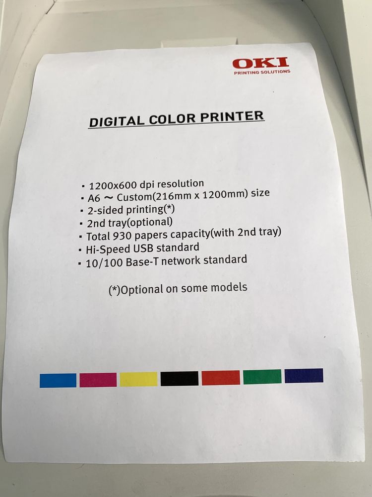 Кольоровий лазерний принтер з мережею OKI C5600 невеликий пробіг