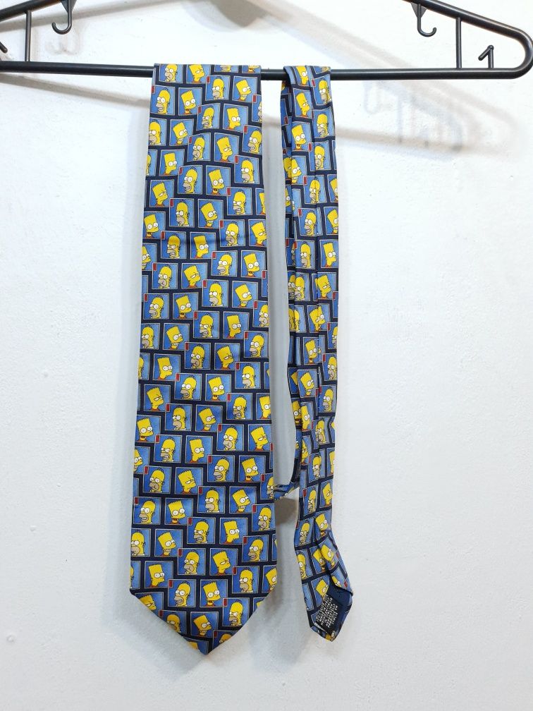 Krawat jedwabny The Simpsons Tie Rack 100% jedwab silk 145cm