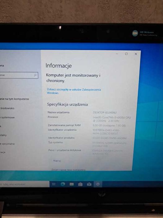 sprzedam części HP ProBook 450 G3 15"