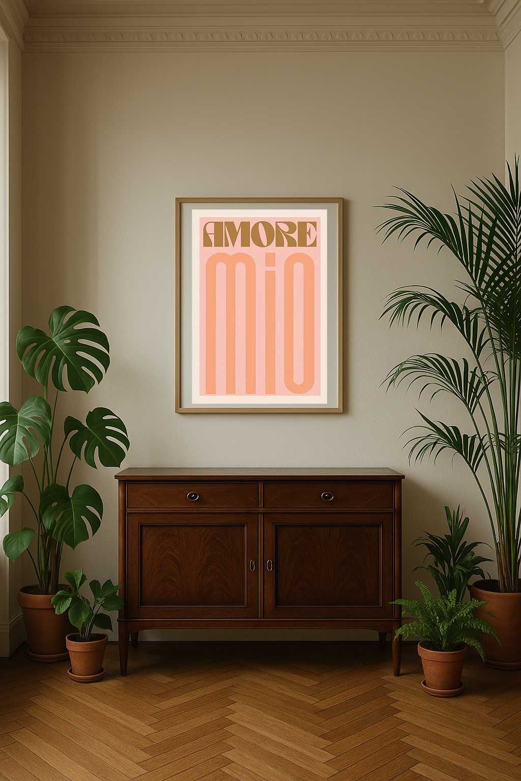 Plakat jak obraz grafika na płótnie, bez ramy | 30x40cm | Amore Włochy
