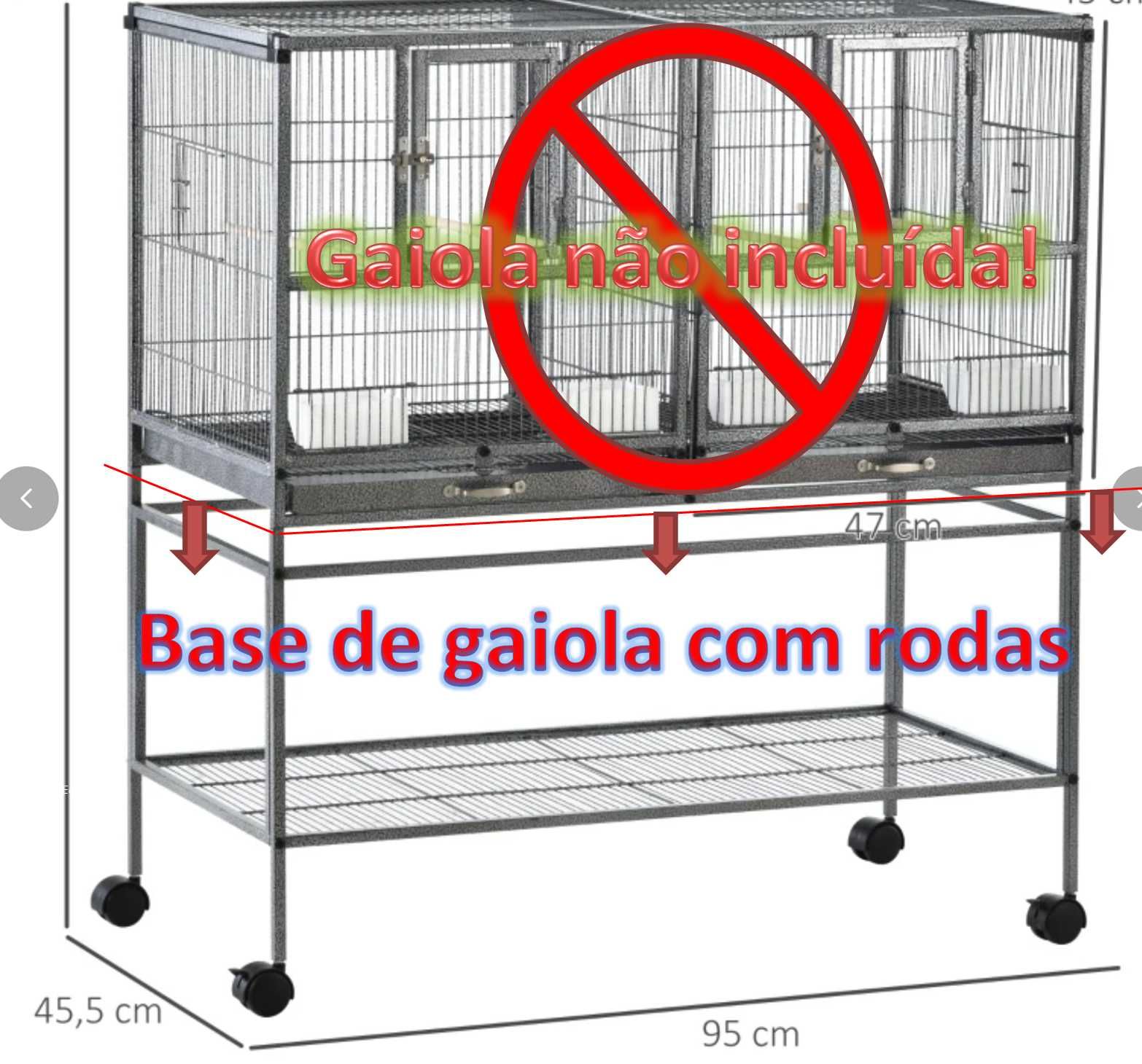 Base grande com rodas para Gaiolas ou outros afins.
