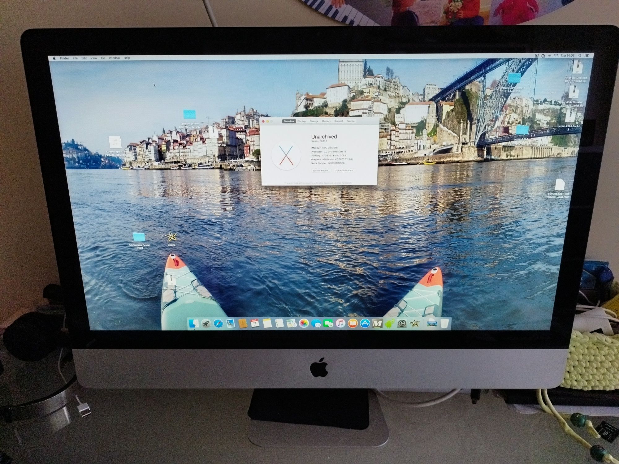 iMac (27-inch, Mid 2010) 
Processor 3,2 GHz Intel Core i3
Memory 10 GB