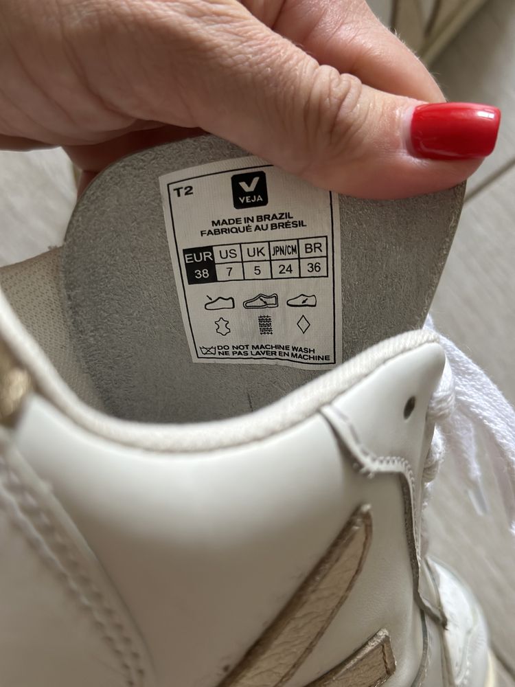 Кеди,  кросівки VEJA V-10 WHITE 38 розмір жіночі