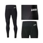 Męskie Leginsy Sportowe JAKO Long Tight Comfort 2.0 Termiczne Czarny S