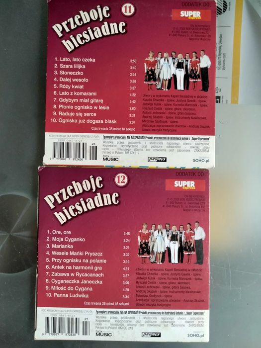 Zestaw 10 płyt CD z muzyką weselną i biesiadną , wydanie super express